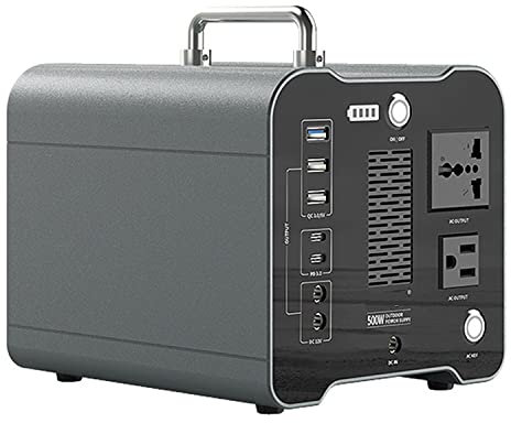 Centrale elettrica Portatile, Batteria al Litio da 532 Wh con PD 60 W, interfaccia di Tipo C QC 3.0, generatore Solare (Pannello Solare Non Incluso) Alimentatore di Backup per Emergenza in Campeggio
