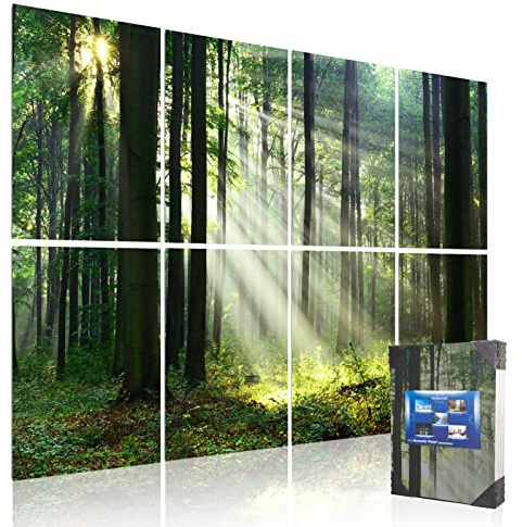 Mollywell Art Acoustic Panels, Sound Proofing, Wall Decoration, Suitable for Nature-Inspired Room Soundproofing & Vibrant Aesthetics (Forest Summer), 48x32x0.4 Inch