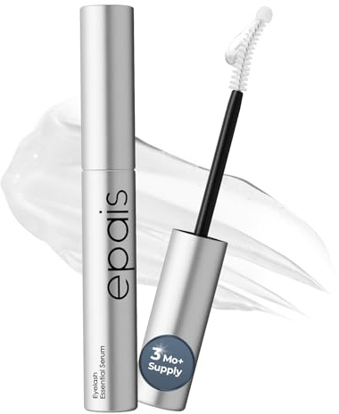 EPAIS Sérum essentiel de croissance des cils, taille jumbo, 15 ml, soin sûr et doux, formule nutritive pour plus long, épais et fort en 2 semaines, peptides, biotine