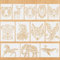 Zocipro Tierstencil 12 Stück Schablonen Textilgestaltung kinder, 29 * 21cm Tiere Schablonen zum Malen, Waschbar und wiederverwendbar