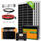 ECO-WORTHY 480W 12V 2 kW·h Solaranlage Komplettset Inselanlage Netzunabhängiges Kit: 4 Stücke 120W Solarmodul + 60A Laderegler + 1 Stücke 100Ah Lithiumbatterie + 1100W Wechselrichter