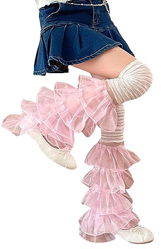 SherryDC Girl's Leg Warmers Kawaii Slouch Socks Y2k Harajuku Leg Sleeves Gothic Lolita Long Sock for Women