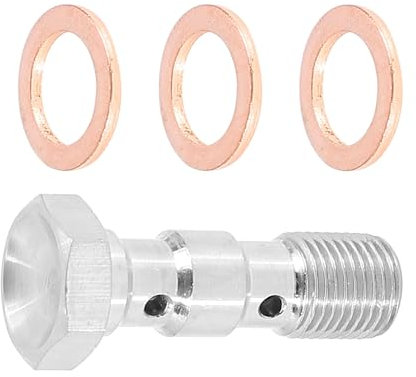 Unifizz 1 Satz Metrische Auto Gewinde Doppel Banjo Bolt Bremse Fitting Adapter mit Unterlegscheiben Cash mit einem Motorrad Auto M10x1.0