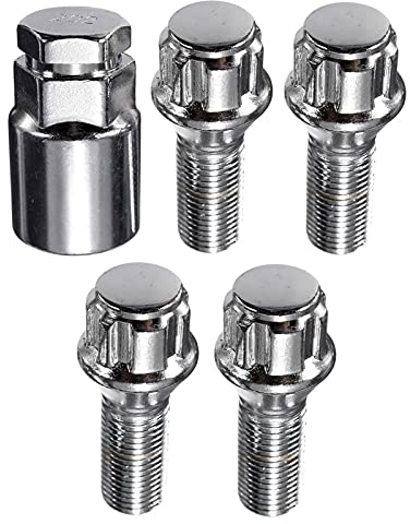 KVIVI Radbolzen, Radschraube 5pcs / Set Legierungs-Rad-Lock-Bolzen Verriegelungssicherheits-Nase-Nüsse Passend Für VW-Transporter T4 T5