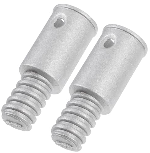 MAGICLULU 2 Stück Metall Gewindespitzen Stangenadapter für Mopp und Besen Silberner Verlängerungsstab Reparaturset Verhindert Deformation und Griffverlust für Haushalt und Büro