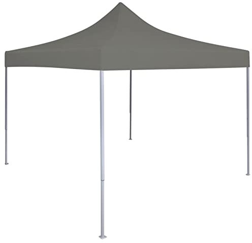 Homgoday Tenda di ricevimento a scomparsa 3 x 3 m Antracite, Gazebo Gazebo Padiglione da Esterno, Tendone per Campeggio, Festa, Barbecue