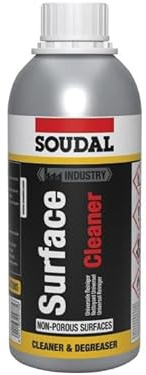 Surface Cleaner & Degreaser Universal Solvent Flask Non-Porous Surface Clear 500ml Used For Removal of Excess Aluseal, PU, Silicone And Hybrid Polymers, for aluminium windows