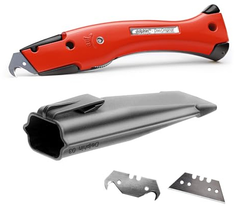 Delphin®-03 Club Edition inkl. Klingen und Kunststoffköcher, Teppichmesser