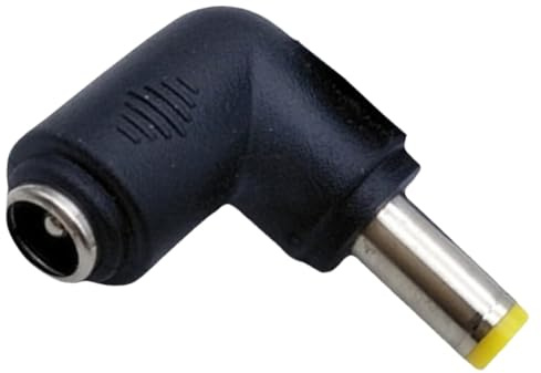 Dawutocap Tragbarer DC5521 Buchse auf 5,5 x 2,5 mm Stecker, Konverter-Adapter, Winkel-Konverterkopf für verschiedene Laptop-Marken