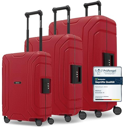 REDOLZ carrello Essentials 15 Trolley-Set 3 -pezzi Classic Red rosso