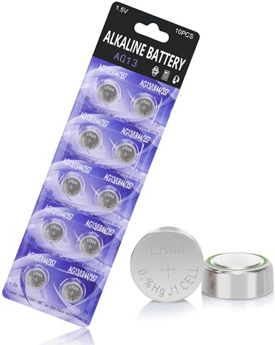 kunying LR44 Batteries 10 Pack, L1154F AG13 357 303 SR44 A76 Premium Alkaline Battery 1.5V Button Coin Cell Battery for Watch Batteries