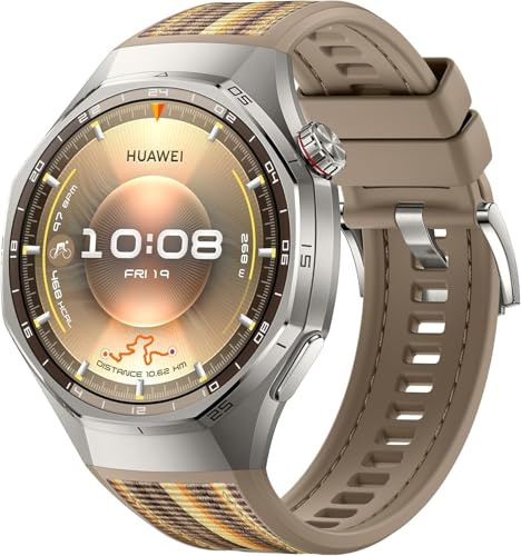 HUAWEI GT 6 Pro 46 mm Titanium-Brown smartklocka fitness-trackers bluetooth-samtal sovmonitor