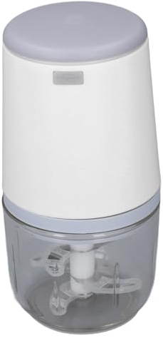 Dpofirs Mini Picadora de Carne Eléctrica para Alimentos para Bebés, Picadora Práctica Inalámbrica para Verduras, Frutas, ABS (WHITE)