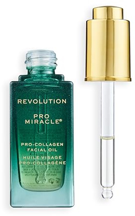 Revolution Miracle Vegan Pro-Collagen Face Oil, Lightweight, Improves Skin Elasticity, Smooth Fine Lines & Wrinkles, 30ml