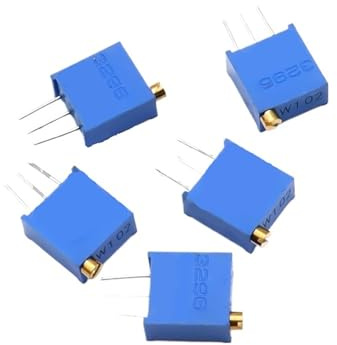 potenziometro Trimmer multigiro 10 pezzi 3296W 1K 2K 5K 10K 100K 103 100R Trimmer potenziometro di precisione Resistenza regolabile Trimming multigiro(1K Ohm)