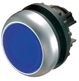 Eaton M22-DL-B Lot de 10 boutons-poussoirs lumineux Râpe, retour, bleu, 3 x 3 x 3 cm