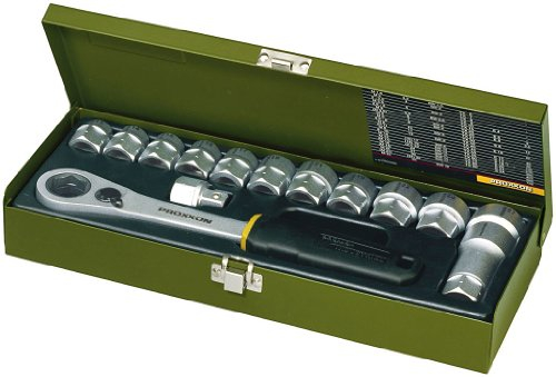 PROXXON 23 604 2223604-Set carraca pasante 1,2 14 pcs, Metal, 13mm