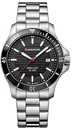 Wenger Unisex ErwachseneArmbanduhr Analog Quarz Edelstahl 01.0641.118