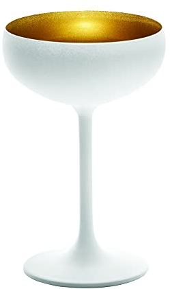 Stölzle Lausitz Elements - Ciotola da champagne in vetro, 6 pezzi, colore: bianco