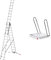 Hailo ProfiLOT, 3-teilige Alu-Kombileiter, 3x12 Sprossen, Lot-System, Transportsicherung, bis 150 kg, Made in Germany, 9312-107