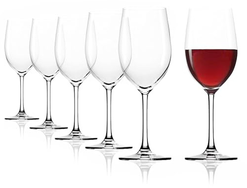 Stölzle Lausitz Rotweingläser Classic 6er-Set 450ml – Hochwertige Weingläser ideal für Rotwein – Eleganter Rotweinkelch aus Kristallglas für maximale Aromaentfaltung – Spülmaschinen- & Stoßfest