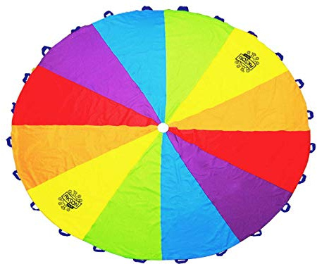 Akson 5902409450491 Parachute Playing Sheet Rainbow 24 Handles 300 Cm, Multi-Colour