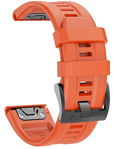 ISABAKE Klockarmband för Fenix 7/Fenix 6/Fenix 5/Forerunner 935/Forerunner 945/Quatix 5-22mm QuickFit Silikon Ersättningsarmband