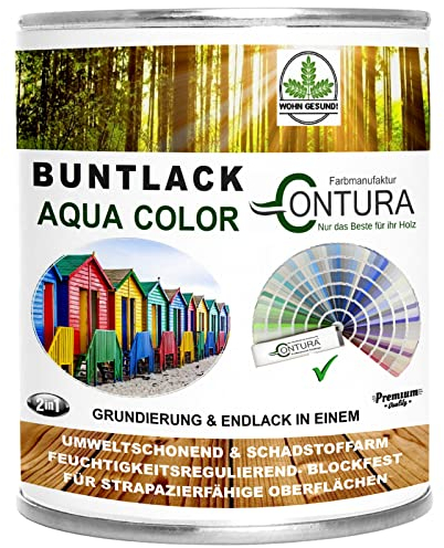 Buntlack Lackfarbe 750ml Lack Außen Innen Holz 2in1 Metall Farbe Holzlack Möbellack (RAL 7016 Anthrazitgrau)