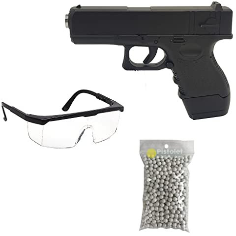Saigo Defense Confezione Pistola a Molla Airsoft G.16 / Colore: Nero/Materiale: Metallo/Potenza 0,3 Joule/Fornita con Accessori