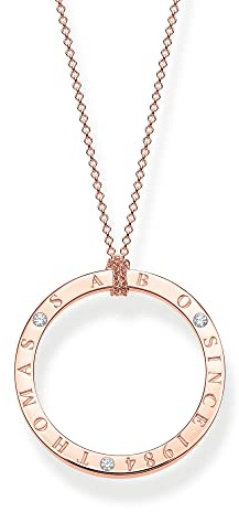 THOMAS SABO Kette Kreis roségold 925 Sterlingsilber, 750 Roségold Vergoldung