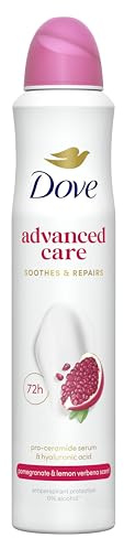 Dove Advanced Care Go Fresh Pomegranate & Lemon Verbena Scent Anti-Perspirant Aerosol Women's Deodorant Spray with Pro-Ceramide technology for 72 hour protection against sweat and odour 200 ml