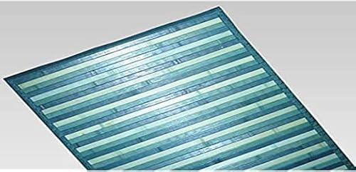 INTIMOEGIDIO Tappeto stuoia bamboo legno moderno pedana cucina degradè passatoia antiscivolo VARI COLORI E MISURE SPEDIZIONE GRATUITA (Azzurro, 50X80CM)