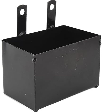 Fockety Motorrad-Batteriekasten, Schwarzer Gusseisen-Batteriehalter, Tragetasche, Rostfreies Metall, Motorrad-Batterien, Installationsbox für 50 125 ATV, Motorrad, Dirtbike