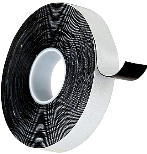 Bricoloco Cinta Aislante vulcanizable autosoldable eléctrica y fontanería Rollo de 9,20 m x 19 mm Auto - Vulcanizable de EPR, Negro. (1)