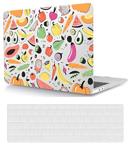 Hülle Kompatibel mit MacBook Pro 13 Zoll 2012 2011 2010 2009 2008 Freisetzung A1278 mit CD-ROM, Plastik Schützend Hartschale Snap Case & Tastaturabdeckung für 13 Zoll Alte Version, Früchte