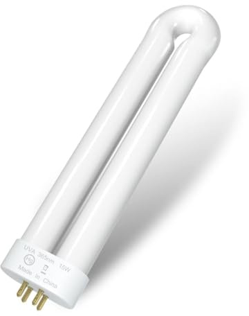 WUEAOA - Lámpara antimosquitos de repuesto de lámparas, 15 W UV bombillas en forma de U, 19 x 4,9 x 2,2 cm, 1 unids (Negro)