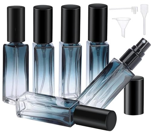 lylqmy Parfümzerstäuber 10ml,6 Stück mini Parfum Zerstäuber Für Unterwegs,Portable Parfümzerstäuber Nachfüllbar Leer,Zerstäuber Parfüm Sprühflasche,Perfume Sprayer für Reise Männer und Frauen(Stil 1)