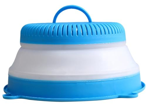 Couvercle anti-éclaboussures pour micro-ondes Couvercle pliable pour aliments pour micro-ondes Couvercle de plaque de micro-ondes ventilé de 10,6 '' Protection ronde contre les éclaboussures pour micr