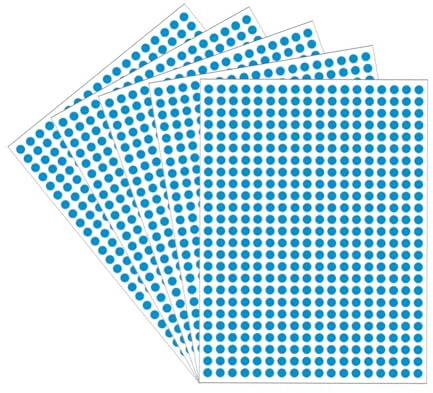 4500 Stück 6 mm farbige Punkt-Aufkleber, selbstklebende Farbcodierungsaufkleber, kleine Kreise, Farbkodierungsetiketten, runde Aufkleber, Etiketten, Garage, Verkaufspreisaufkleber, blau