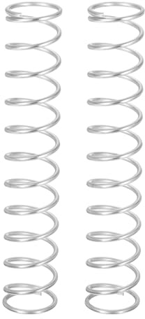 QUARKZMAN 2 st tryckfjädrar, tråddiameter 1,6 mm x OD 18 mm x längd 100 mm fjäder förlängning rostfritt stål 304 fjädrar tryck kulspetspenna för hushållsreparation, silver
