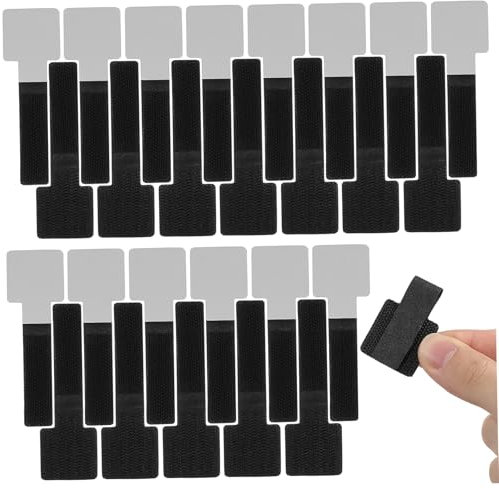 40 Pcs Self Adhesive Cable Tie Holders Reusable Under Desk Wire Organizer for Efficient Cable Management Adjustable Cord Wrappers for Home and Office Use