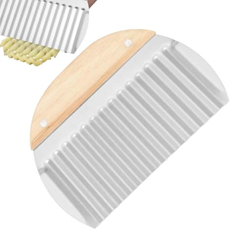 Lunaobrik Wellenschneider für, Pommes-Frites-Schneider, Kartoffelschneider für den Haushalt, Knitterpresse für und Kartoffeln, Edelstahl, Kartoffelschneider