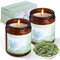 Velas de Citronela para Interior y Exterior, LCDGTJ 2 x 8oz Vela aromaterapia de cera de soja natural con tapa para Jardín, balcón, Patio, Barbacoa, pícnic, decoración de mesa, 100-120h de Duración