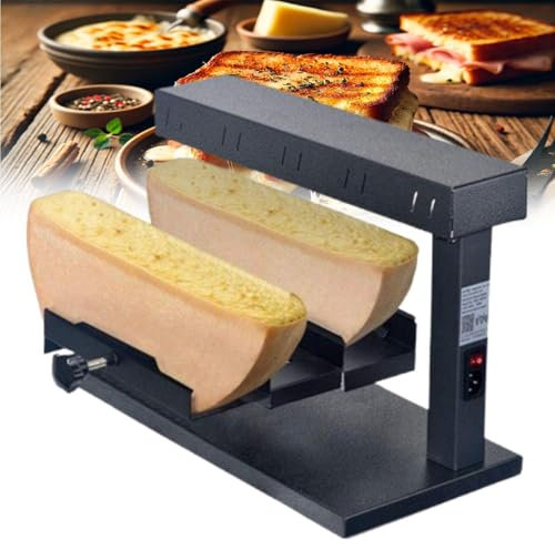 Appareil à raclette, appareil à raclette électrique à double zone de chauffe, appareil à raclette à chauffage rapide, appareil à raclette traditionnel pour faire fondre le fromage,Even