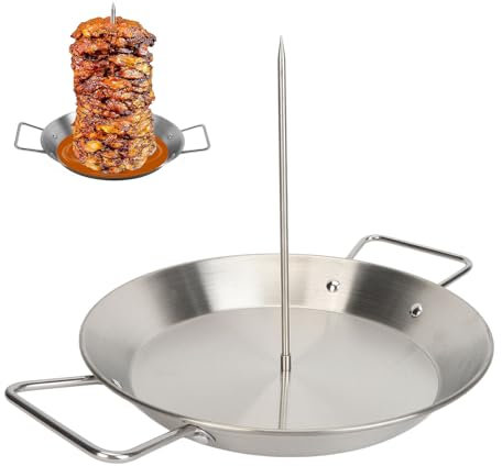 FLEXMAN Brocheta Vertical para Parrilla, Base Redonda de Acero Inoxidable en Forma de Bol Multifuncional para Asar a la Parrilla Tapas, Caballa, Pollo, Asados para Barbacoas