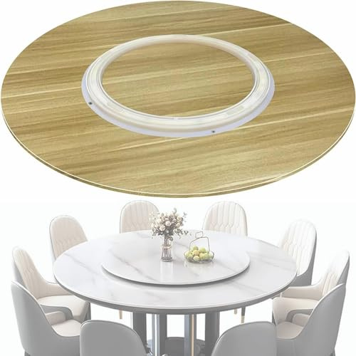 Generisch Lazy Susan-Drehteller, 76,2 cm, großer Esstisch-Drehteller, drehbares Tablett, Tisch-Organizer für Zuhause, Küche, Holz, Lazy Susan-Drehteller, dick, langlebig (Farbe: Walnuss, Grö