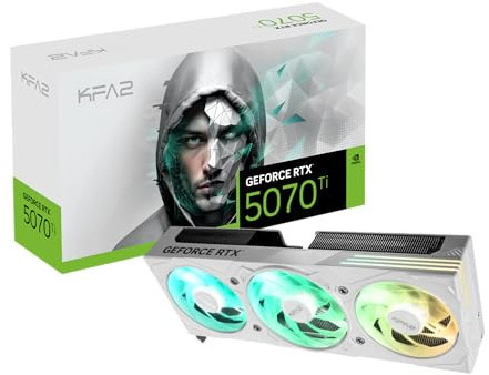 KFA2 GeForce RTX™ 5070 Ti EX Gamer 1-Click OC, Xtreme Tuner App Control, 16GB, GDDR7, 256-Bit, DP 2.1b*3/HDMI 2.1b/DLSS 4/Gaming Grafikkarte (RTX 50 Series, White, EX Gamer)