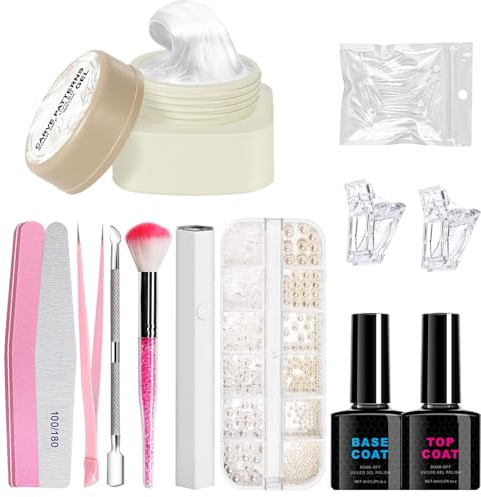 Gel Nail Craft Kit 3D Sculpting Gel for Nail Craft | Fingernails Art Carving Patterns, Long-Lasting Manicure Solution for Beginners Professionals Mother Wife