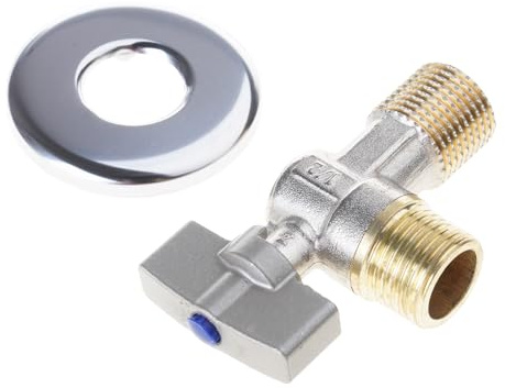 Valvole di arresto angolari in ottone da 1/2 con quarto di giro per cucina, bagno, idraulica, per applicazioni miste di acqua calda e fredda