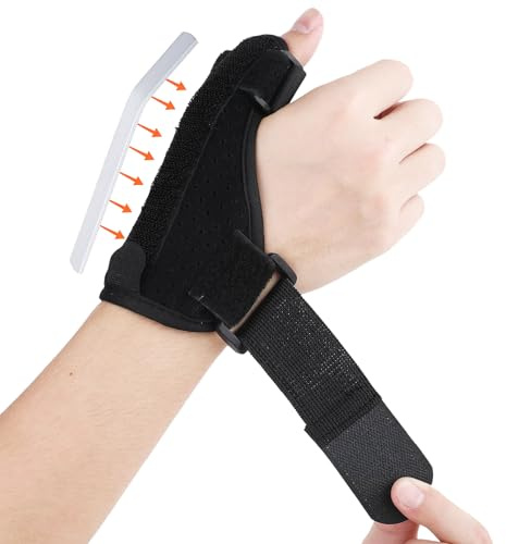 GmwyCzV Attelle de Pouce à Compression Réversible, Attelle de Pouce Réglable, Orthese Pouce, Orthèse Pouce pour Main Droite & Gauche, Pour Tendinite, l'Arthrite, Canal Carpien - Femme et Homme